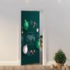Four-Sided Stretch Christmas Door Cover - Easy Install with Festive Pattern