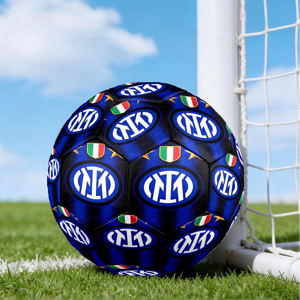 Inter FC Crest Printed No. 5 Soccer Balls, High-Quality, Anti-Slip, Protective Football, A Unique Gift , Birthdays, Christmas Gifts