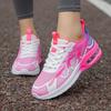 Air cushion women's shoes running shoes flying woven mesh shoes lace-up size 43 sports shoes women's flat bottom shock absorption casual shoes large s