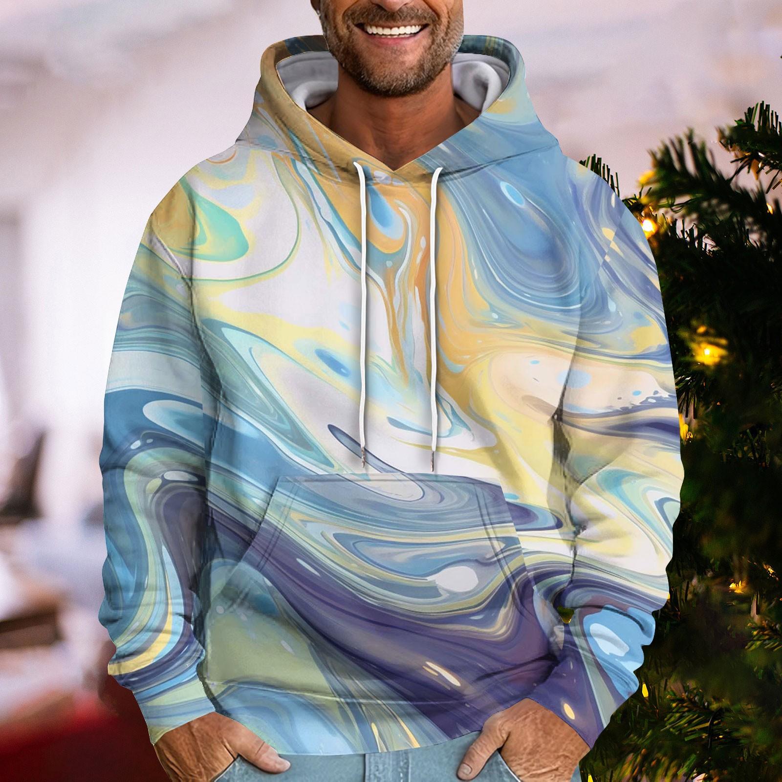 

Мужская свободная модная ретро принтованная толстовка с капюшоном повседневная модная спортивная толстовка XL