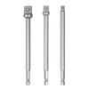 3pc 150mm Adapter Electric Screw 1/2 Driver Square Head 3/8 Hexagonal 1/4 Extended Adapter Tool Accessory Set