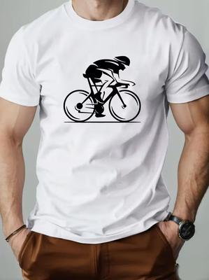 Herren Fahrrad Grafik T-Shirt Sommer Lässig Kurzarm Sport Print T-Shirt Oberteil