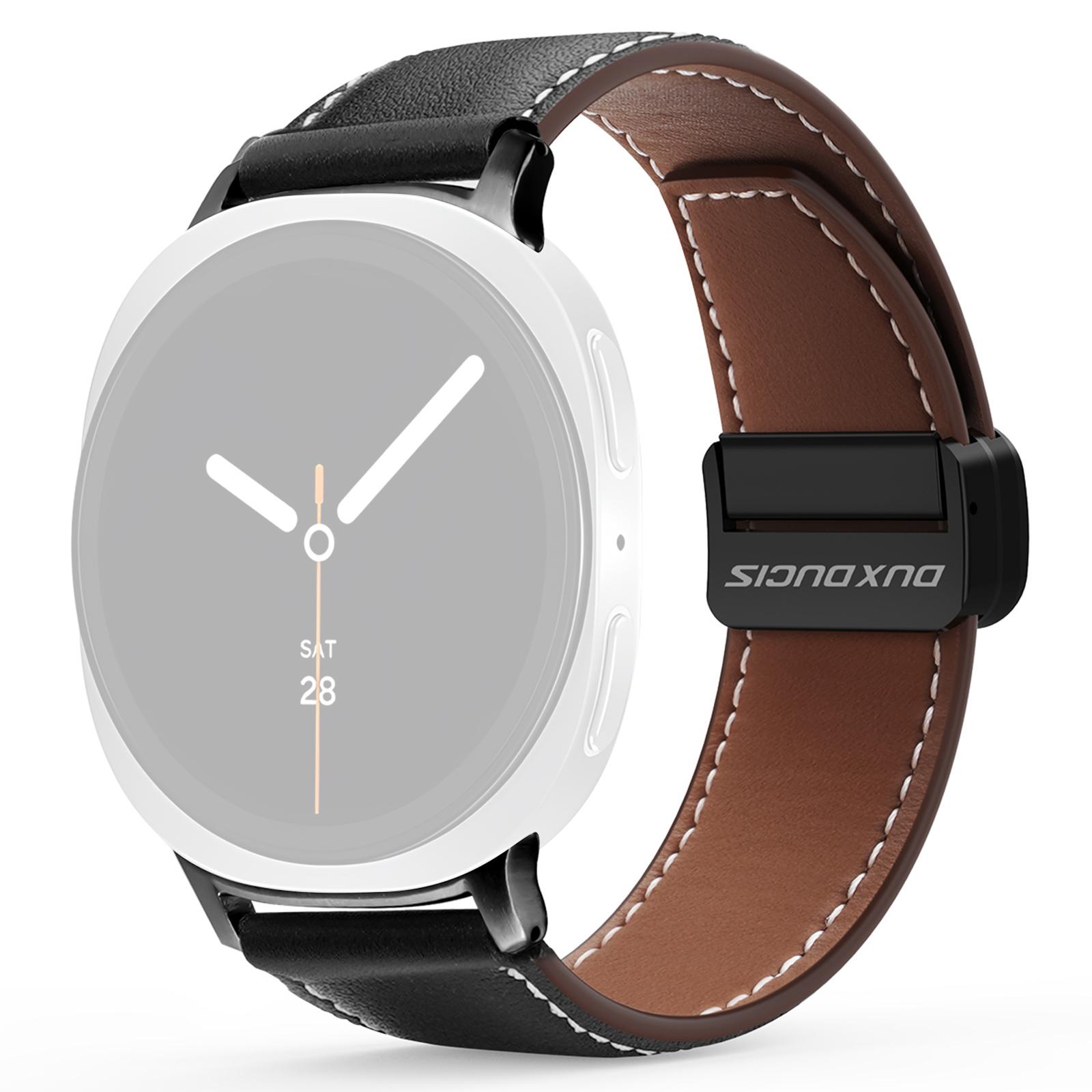 

DUX DUCIS YA Series for Samsung Galaxy Watch8 Classic 46mm/Watch8 44mm/40mm Genuine Cow Leather Strap Magnetic Band