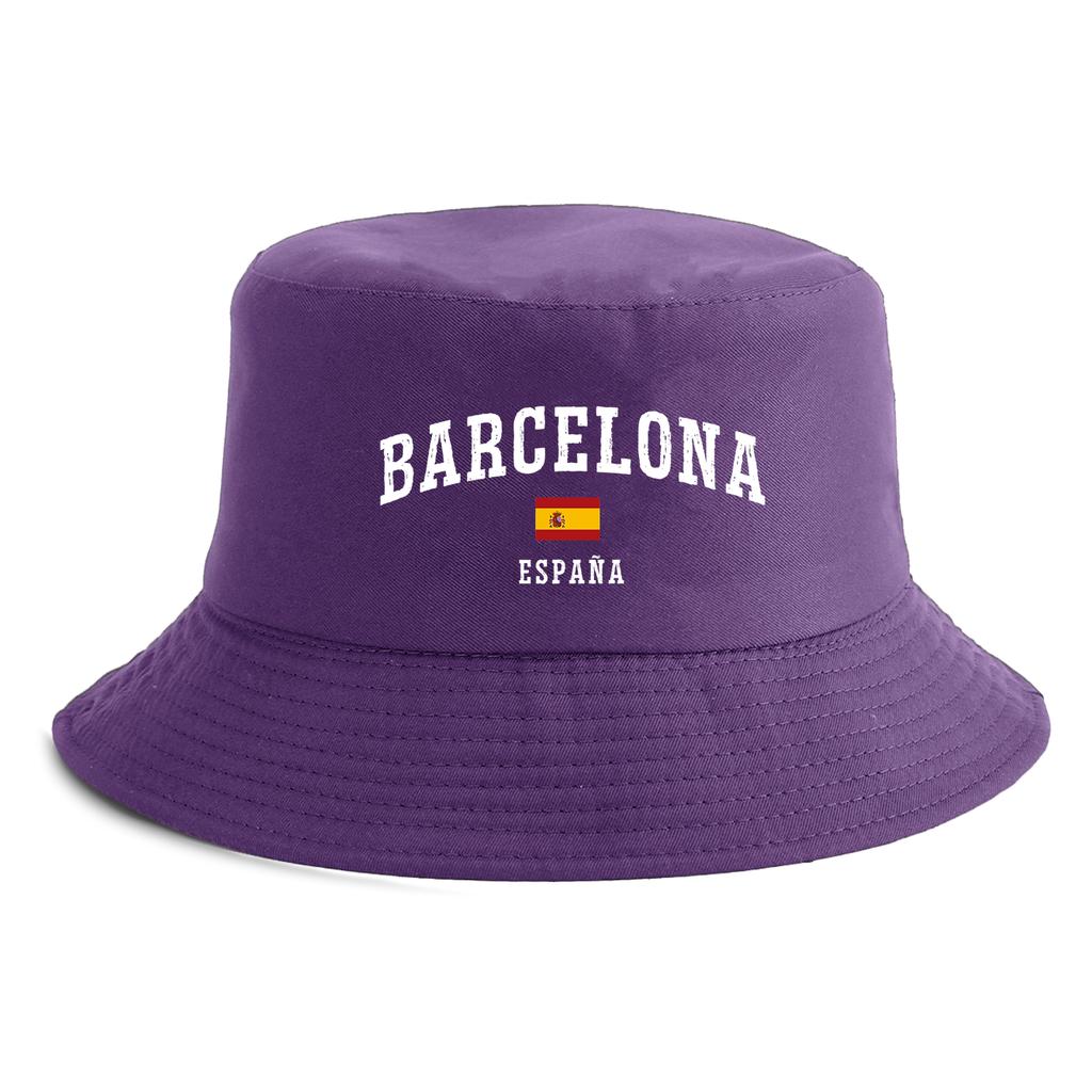 Cappello a secchiello unisex con stampa bandiera Barcellona Espaa Reversibile Retro Pescatore Cappellino unisex Disponibile in più colori retrò Protezione solare da esterno