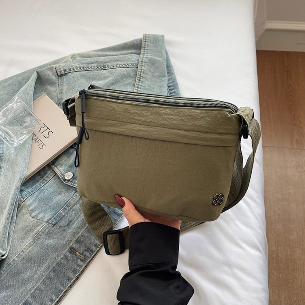 

Sports Casual Crossbody Bag Coin Pouch Mobile Phone Pack Harajuku Nylon Shoulder Bag Outdoor зелёный
