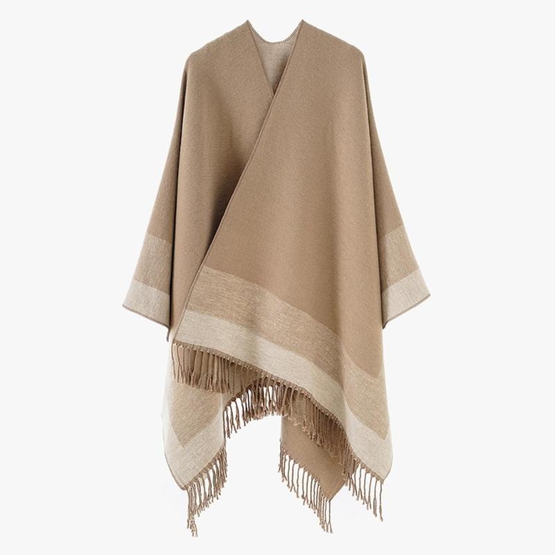 Soft & Breathable Winter Shoulder Wrap for Women Ladies Lightweight Multi Use Shawl with Fringe Trim