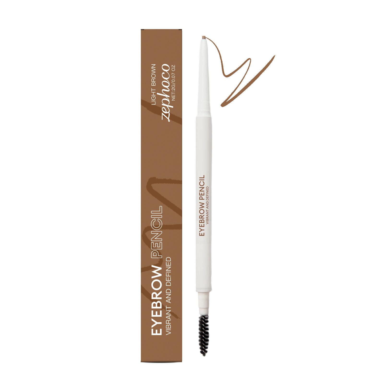 Zephoco Light Brown Color-Changing Eyebrow Pencil - Double-Ended for Natural Sculpting & Long-Lasting Shade