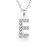 925 Silver Gold Small 26 Letters A- Z Zircon CZ Pendant Monogram Necklace Me Initial Alphabet M A Jewelry