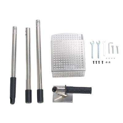 Sand Scoop 2 In 1 Design Long Detachable Non Slip Rubber Handle Stainless Steel Sand Sifter Shovel