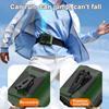 Waist Clip Cooling Fan with LED Light 5 Speed Adjustable 10000mAh Rechargeable Wearable Fan Multifunctional Portable Heatstroke Prevention Belt Fan