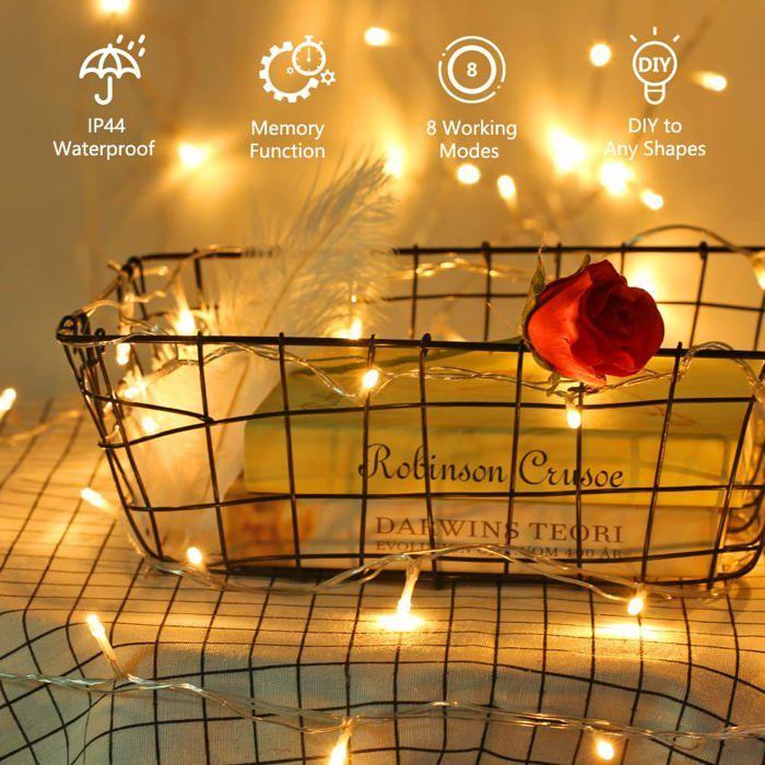 Guirlande Lumineuse - BRIZLABS - 25m - 200 LED - Blanc Chaud - Étanche IP44