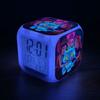 Small Digital Alarm Clock with LED Display for Bedrooms Bedside Battery Operated Electric Clock with Large Number Display Anime Therm Desk Decor for
