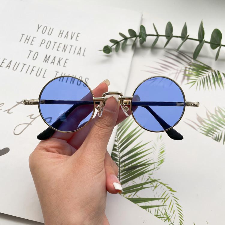 Retro Hip Hop Sunglasses Small Frame Round Street Shot Mini Small Glasses Funny Sunglasses Small Prince Glasses