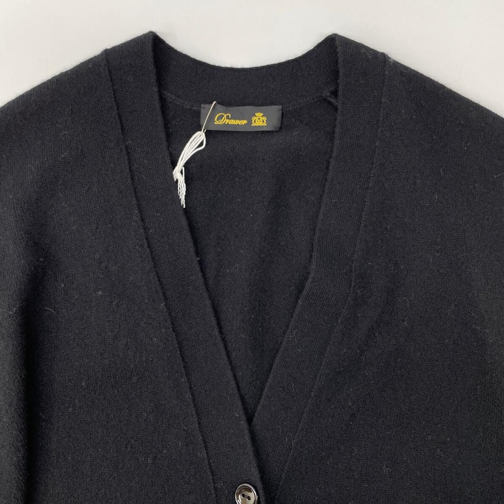 DRESSTERIOR 651510604890900 14Gcashmere100% Mink Patch Long Cardigan tops FREE blackUsed