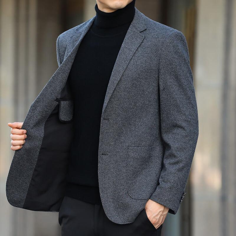 Men's Wool Blend Business Casual Blazer