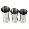 3pcs/set 15/30 20/40 25/50ml Stainless Steel Measuring Cups Party Wine Cocktail Shaker Double Tone Jigger Shot Drinks Rectification Mixed
