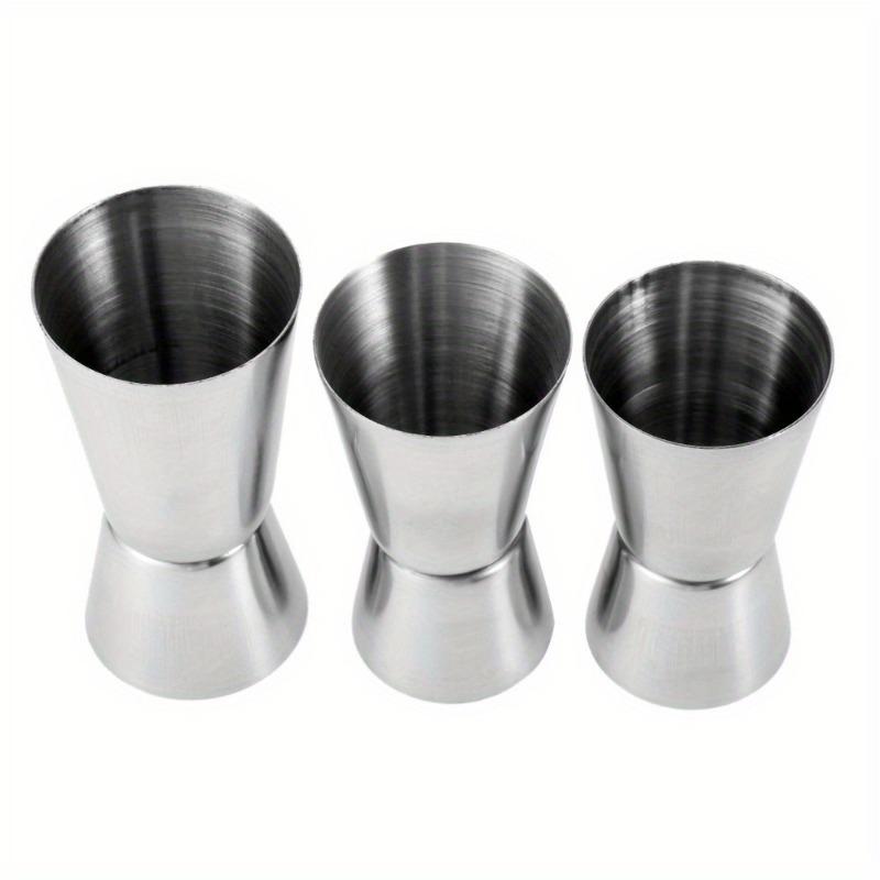 3pcs/set 15/30 20/40 25/50ml Stainless Steel Measuring Cups Party Wine Cocktail Shaker Double Tone Jigger Shot Drinks Rectification Mixed