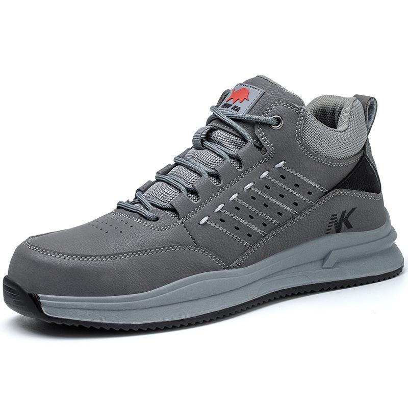 Unisex Non-slip Safety Shoes, Anti-smash, Anti-puncture, Wear-resistant, Plastic Toe Cap for Construction and Industrial Use.