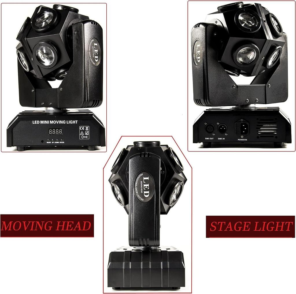 12x10W Football Beam Moving Head Light LED RGBW Full Color Stage Rotating Effect Lighting DMX512 For Disco Party KTV