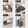 1Pc/3Pcs/5Pcs Wall Mounted Corner Storage Shelf Carbon Steel Shampoo Storage Rack  For Home