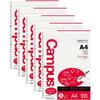 KOKUYO CAMPUS Loose Leaf, Smooth Writing, A4, 100 Sheets, Set of 5 Books, No-816AEX5