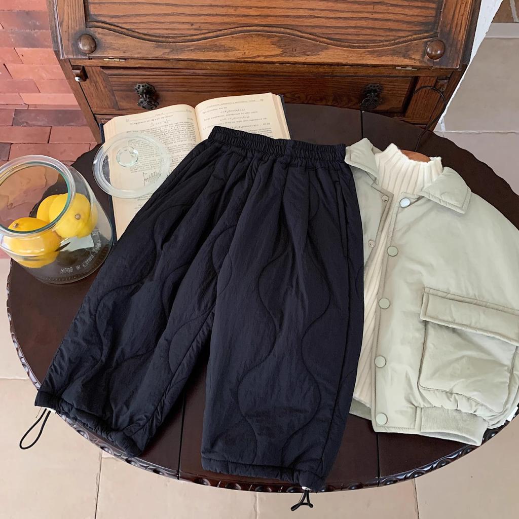 Children's Fall/Winter Cotton Pants: Casual, Windproof, Loose-Fit, Straight-Leg, Versatile Long Pants for Babies