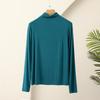 L To 4XL Plus Size Turtle Neck Long Sleeve Tshirts Fall Winter Base Layer T-Shirt Solid Color Modal Comfort Tee Tops Undershirt