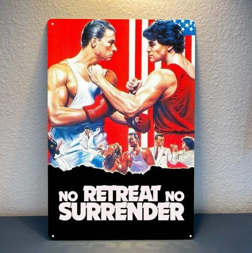 No Retreat Surrender van damme Movie Metal Poster Tin Sign 20x30cm  aluminum 20x30cm（7.8x11.8inch）