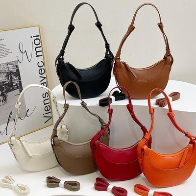 Crescent Bag French Moon Bag Armpit Bag Crossbody Shoulder Bag High-quality Semi-round Saddle Bag