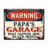 Vintage Metal Poster Garage Warning Sign Bar Wall Decor