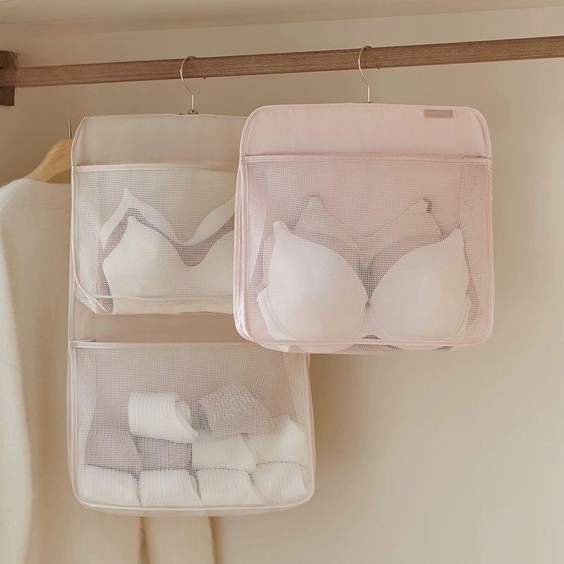 Hanging Storage Organizer Wardrobe Closet Clothes Storage Hanger Socks Underwear Organizer Large Capacity Mesh Bag Sundries Bag