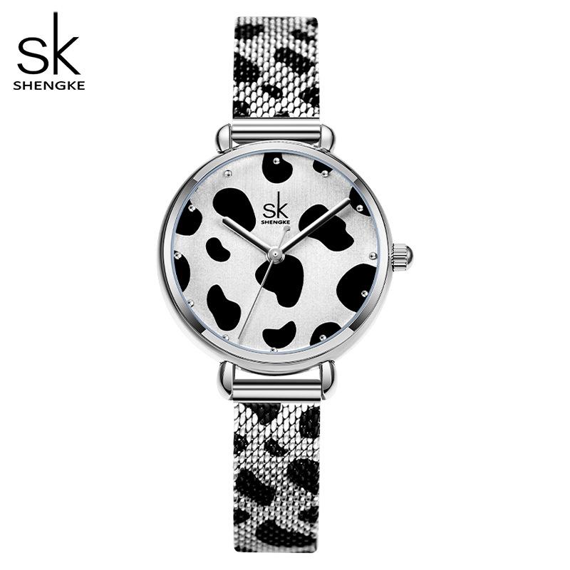 SK Quartz Women s Watch - Gold Leopard Print, Waterproof, Personalized Niche Shenzhen Design.
