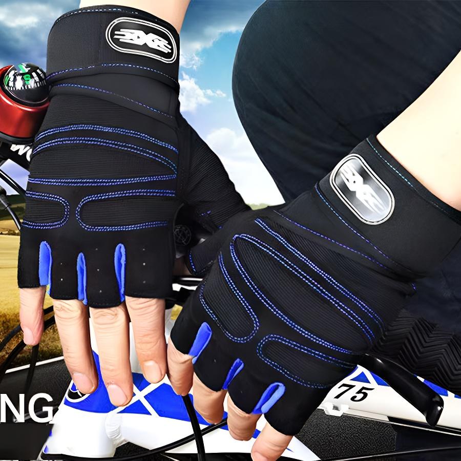Half-Finger Weightlifting Non-Slip Gloves - 1 Pair Breathable Fitness Gloves For Dumbbell, Strength Training, Riding, Cycling