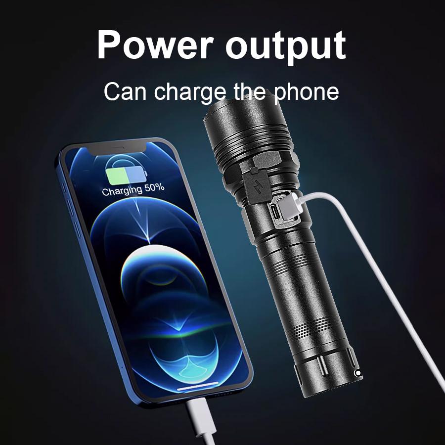 Super Bright Flashlight 120W LED Torch COB Lights Rechargeable Torch Light Long Shot 1500M Zoomable Lamp Work Light Waterproof Lantern Magnetic