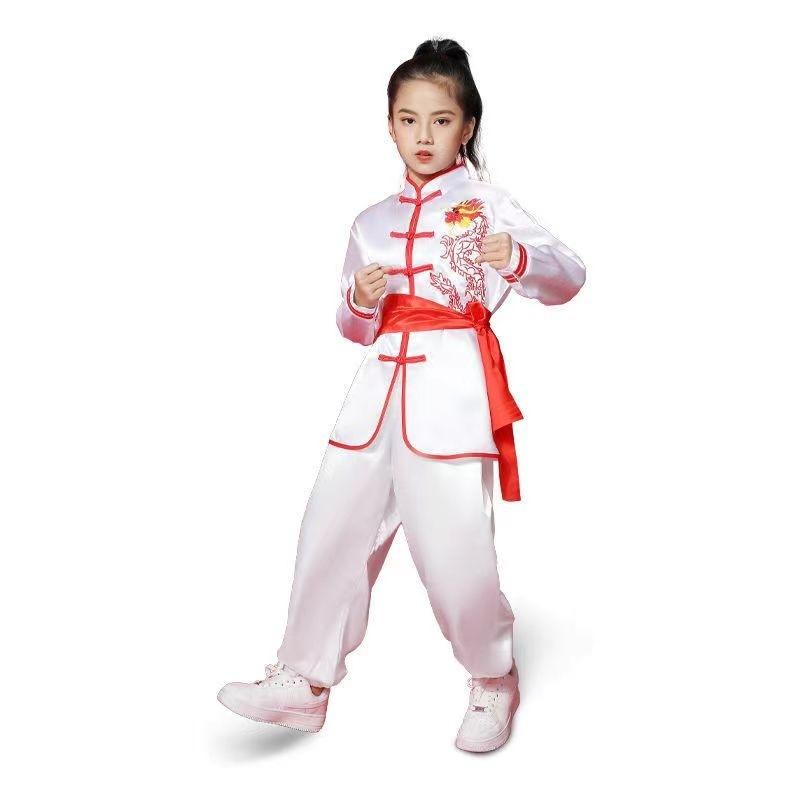 Children's Wushu Performance Clothing Primary School Students Long Short Sleeves Chinese Style Boys and Girls Tai Chi Performance Training Clothing