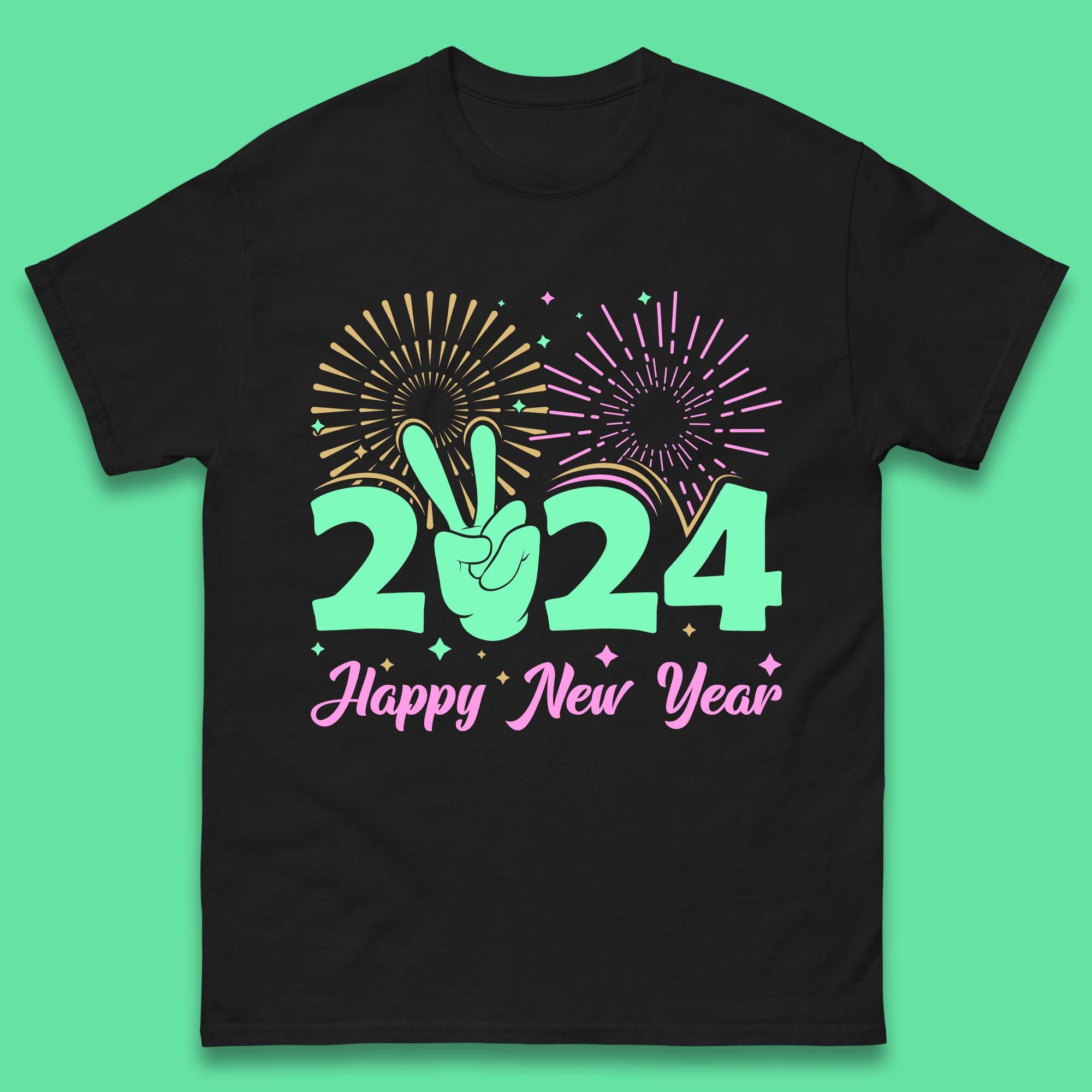 2024 2024 Happy New Year Celebrations Mens T-Shirt Womens Tops Tees 3XL