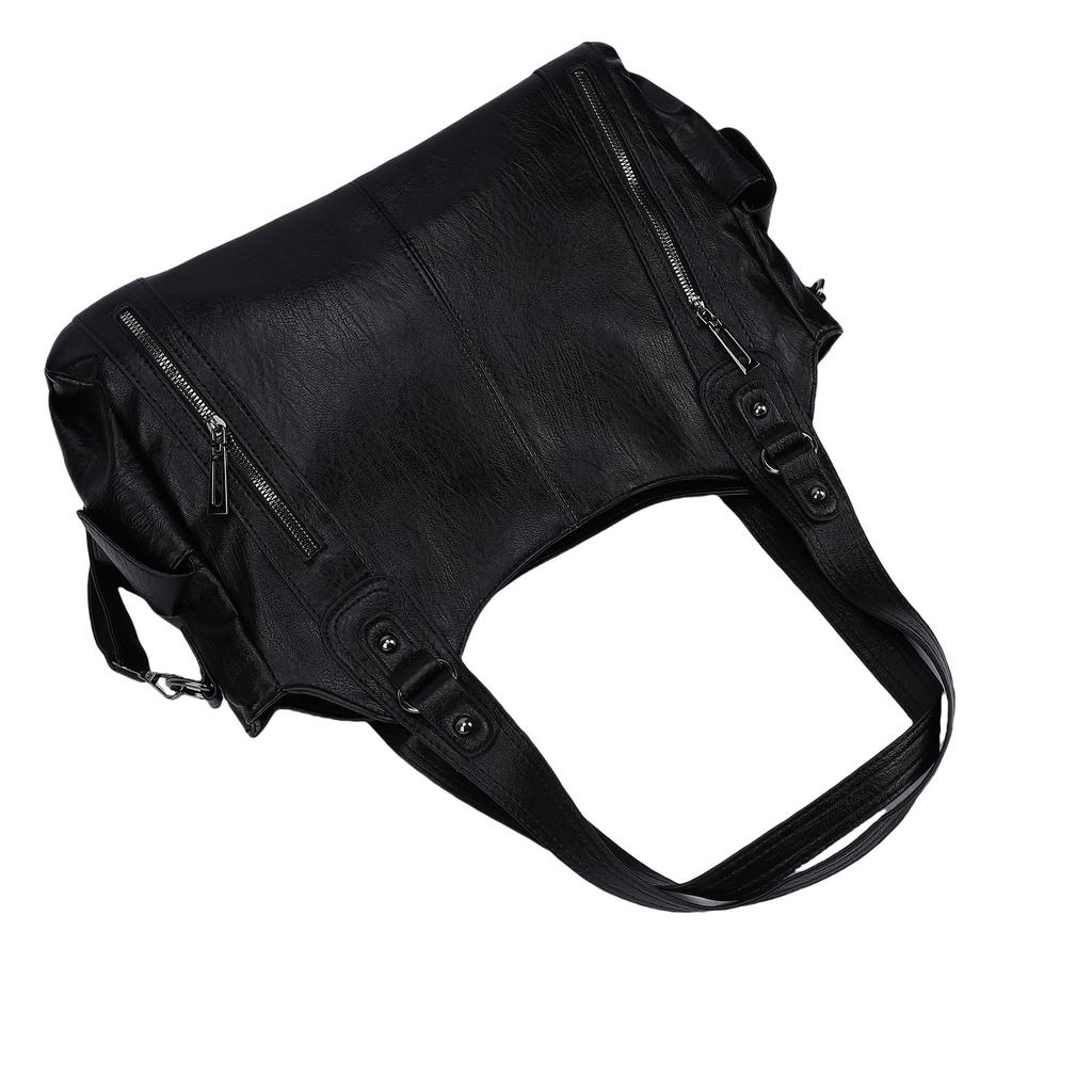 Shoulder Bag Simple Stylish PU Leather   Bag Large Capacity Handbag for Daily Use