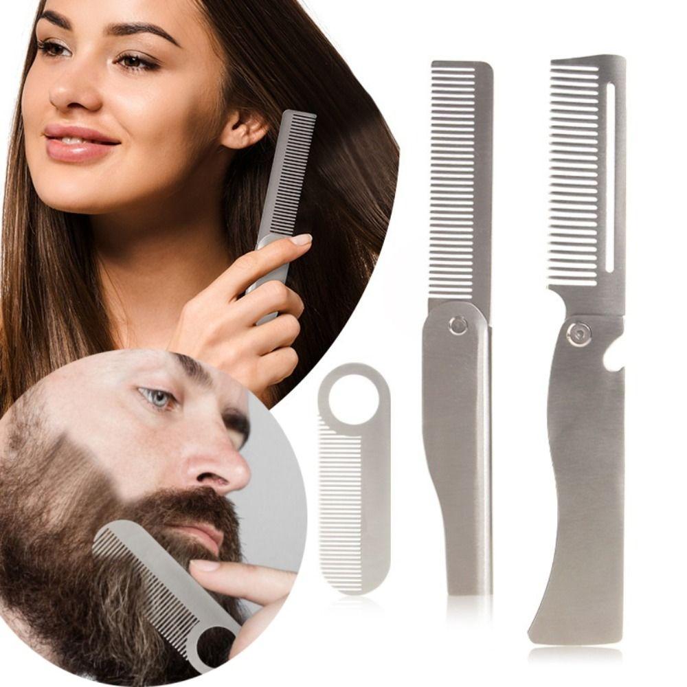 Folding Women Hair Comb Oil Head Styling Comb Retro Men Beard Comb  Gifts