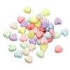 50/100Pcs/lot 8.5*9mm Multicolor Plastic Love Heart Spacer Beads for Diy Handmade Necklace Earring Jewelry Making Accessories