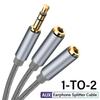 Cable Divisor de Auriculares 3.5mm Macho a 2 Jack Hembra 3.5mm Cable de Extensión Adaptador AUX para Teléfono Portátil MP3 Cable Divisor de Audio