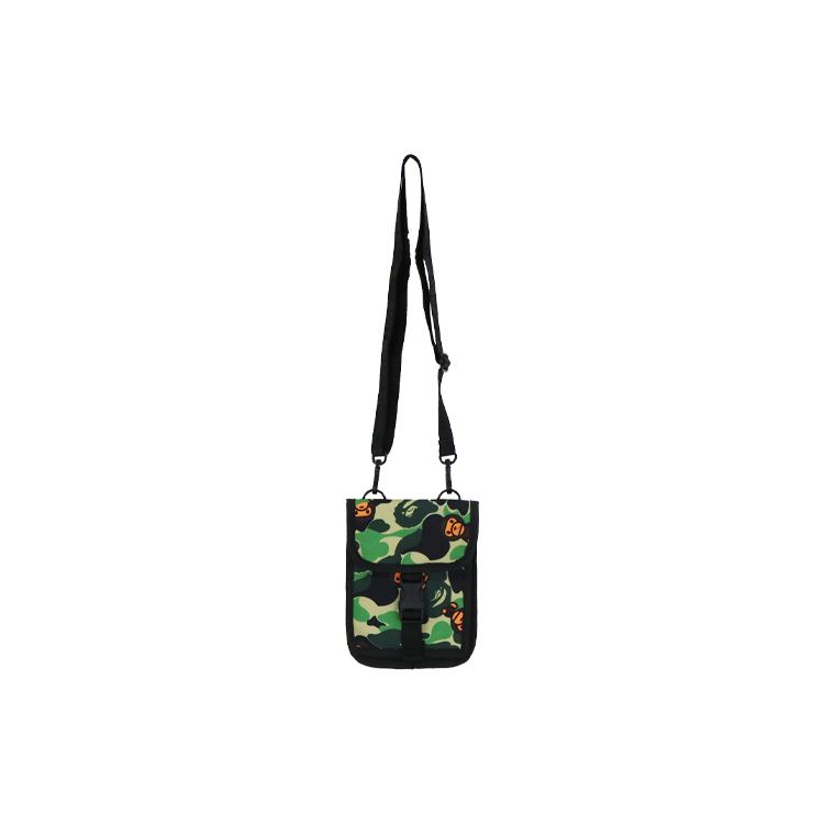 A Bathing Ape Milo Ape Camouflage Print Polyester Shoulder Crossbody Bag Unisex bags Green AH20-482-013 Green