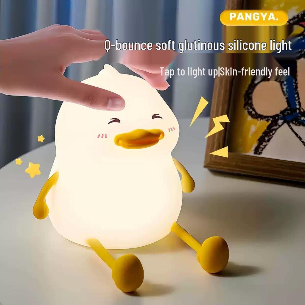 Pat Pat Silicone Pear Night Light - Cute Eye Protection Sleep Companion for Girls