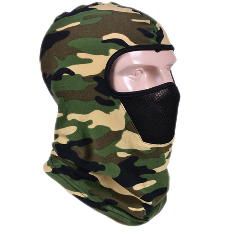 Lightweight Cycling Mask Camo Quick-drying Balaclava Sunscreen Sport Headgear for Cold Weather Chilly Outdoor Activities
