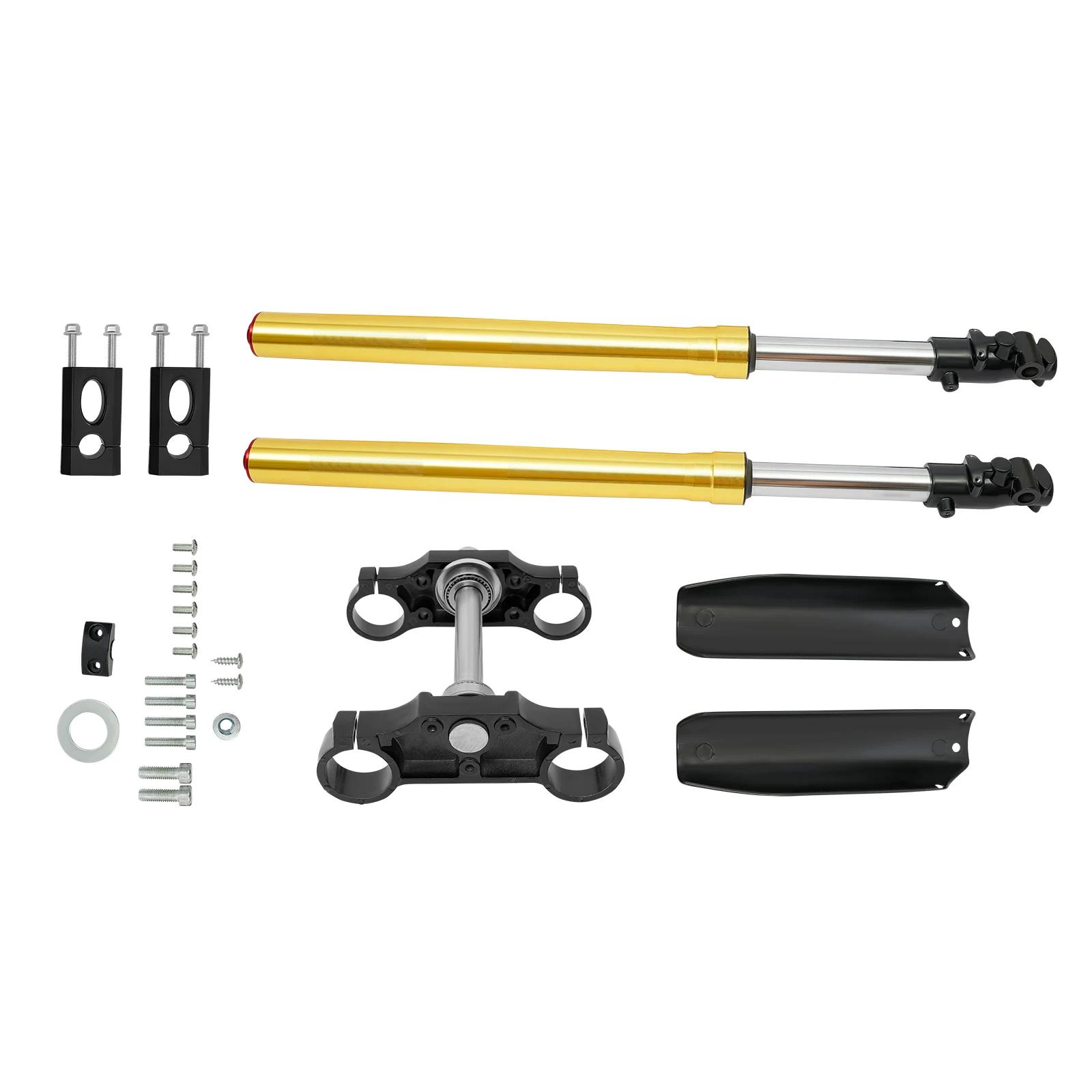 29In Front Forks Shock, 45mm/48mm Triple Tree Clamp, For 110cc 125cc Pit Dirt Bike, Front Fork Suspension Aluminum Alloy чёрный