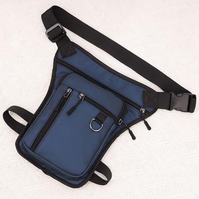 Men's Multifunctional Waist Bag Adjustable Strap Crossbody Bag Lightweight Durable Outdoor Travel Utility Pouch with Multiple Zippered Compartments