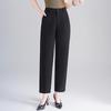 Fanzhen Women's High-Waist Straight-Leg Cropped Casual Suit Pants