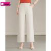 Women's Linen Blend Straight-Leg Casual Pants