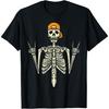 Rocker Skeleton Cap Skater Cool Halloween Punk Rock Men Boys T-Shirt