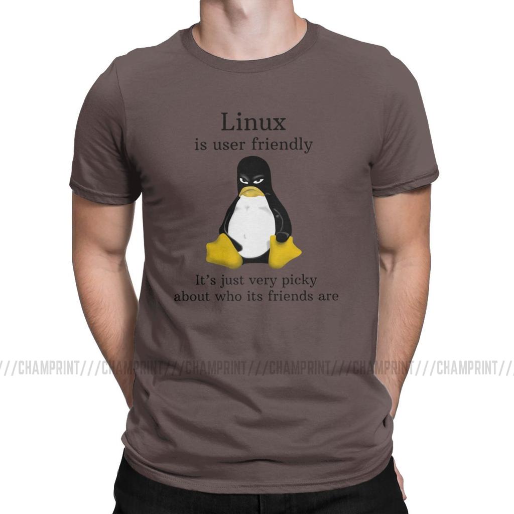 Linux ist benutzerfreundlich T-Shirts Herren Arch Linux Tux Programmierer Computerentwickler Geek Nerd T-Shirt