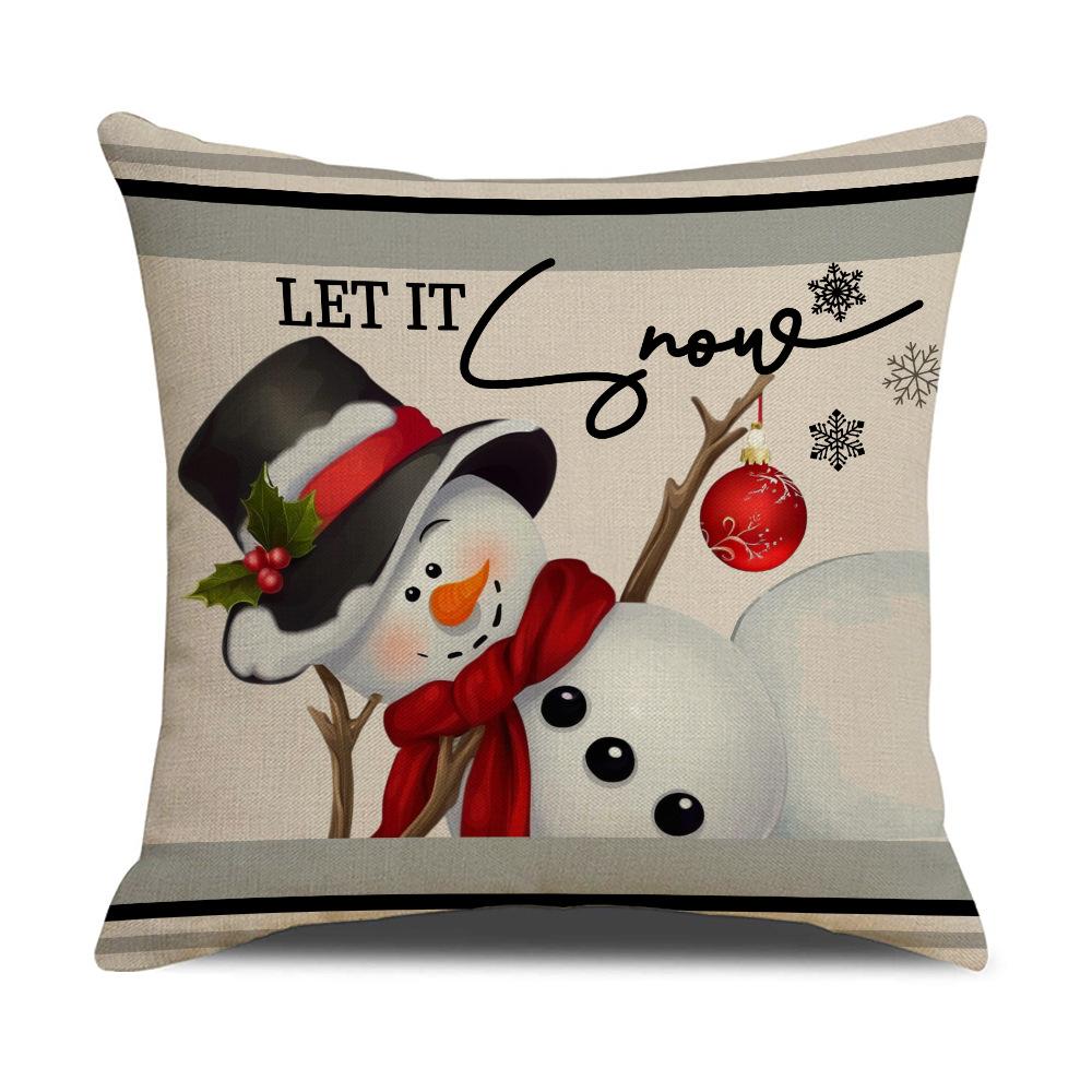 

Наволочка Санта Клауса Полиэстер Домашний Декор Дивана Подушка Праздничная Атмосфера Подушка Спинка 45 * 45Cm (excluding pillow core)